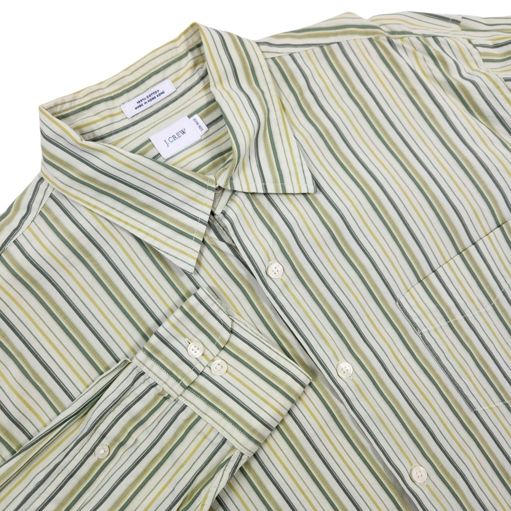 Vintage J.Crew Oarsmen Striped Button Down Oxford Shirt Men's Large Hong Kong